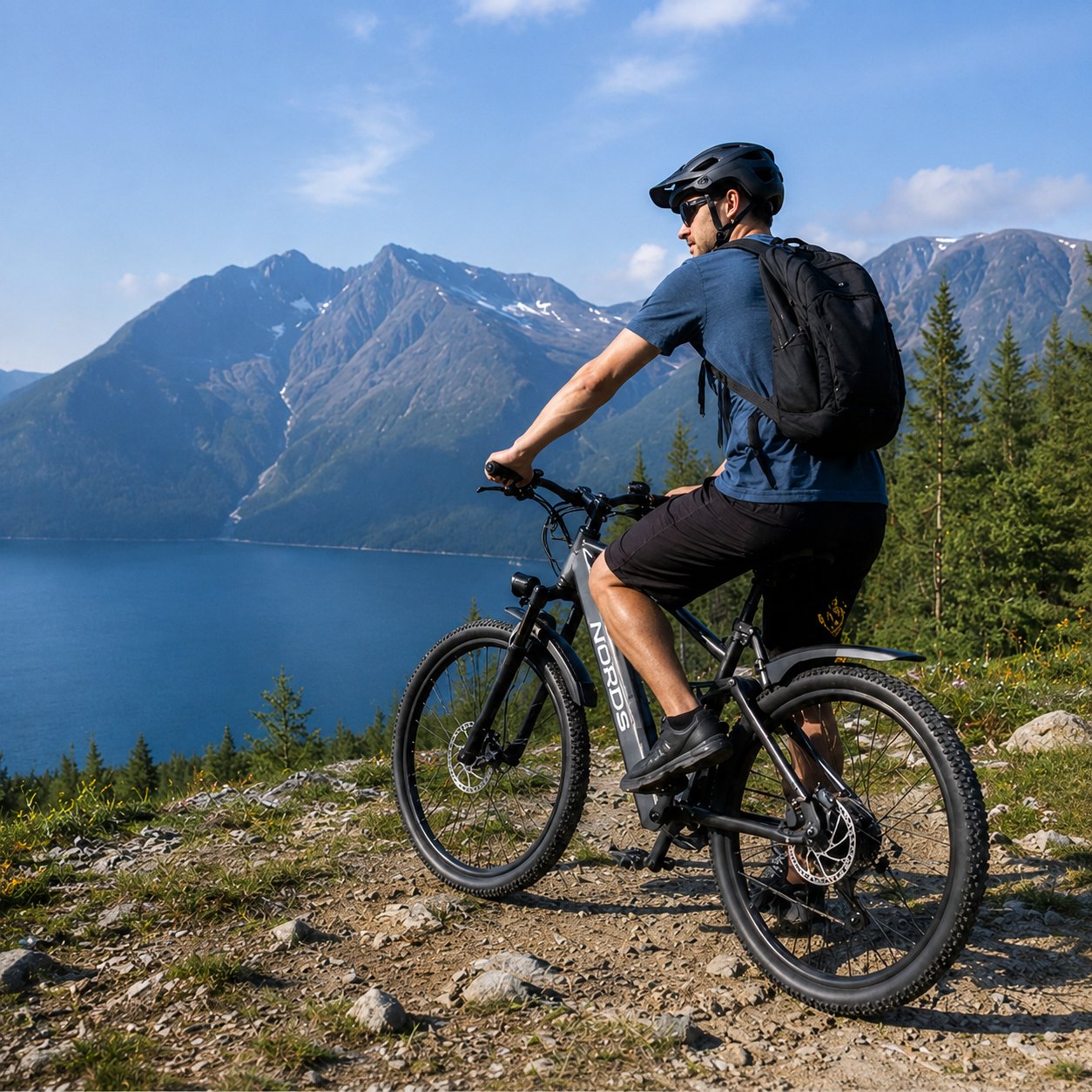 NORDS Trail elsykkel ved fjorden
